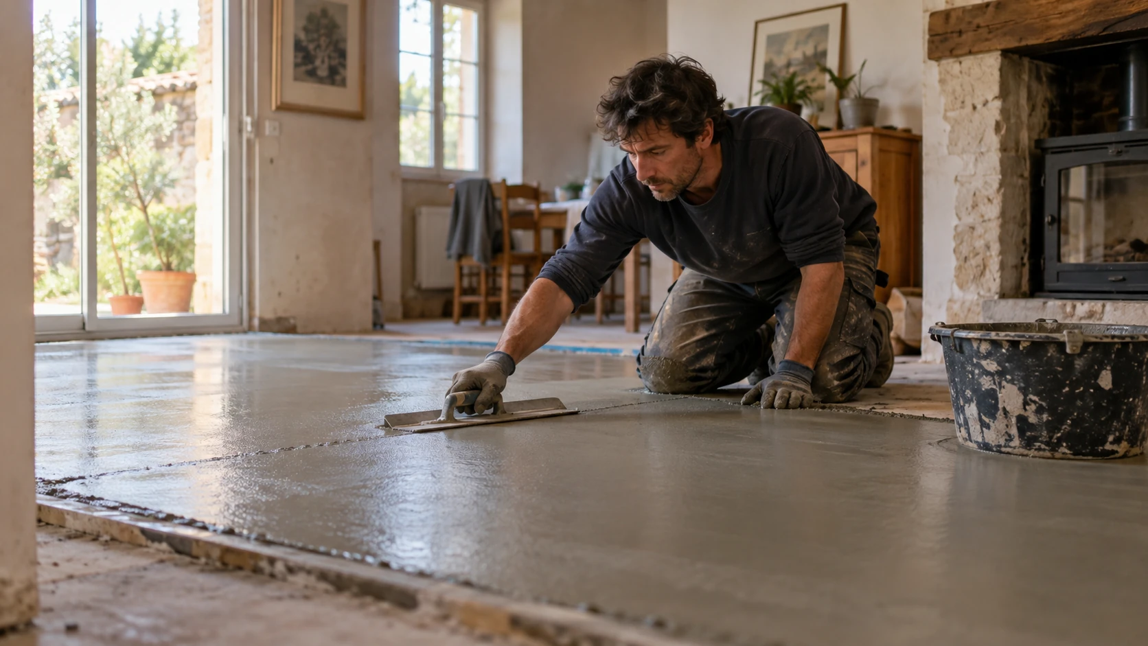 Béton : réaliser une chape de finition