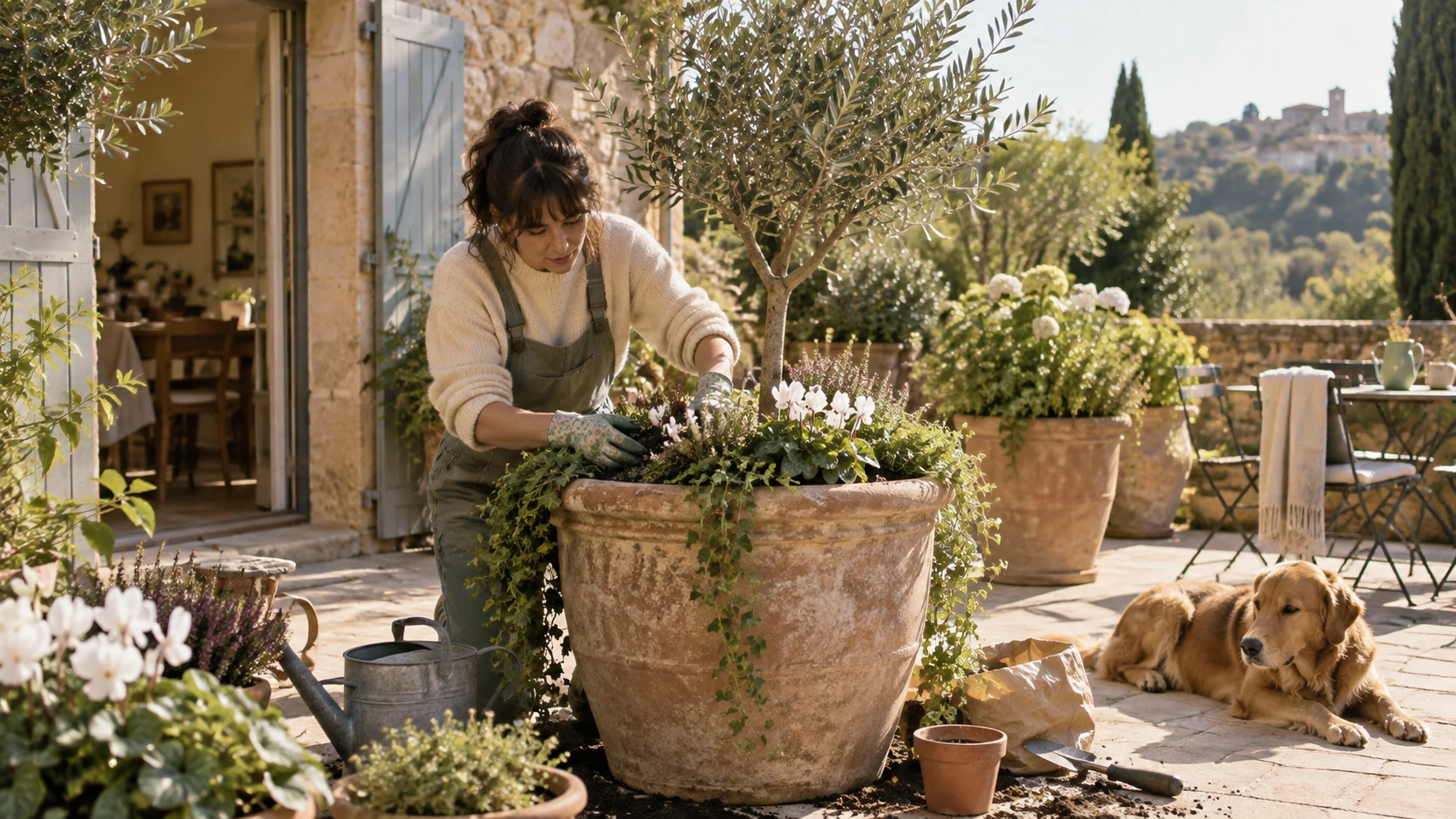 Garnir les grands pots de terrasse