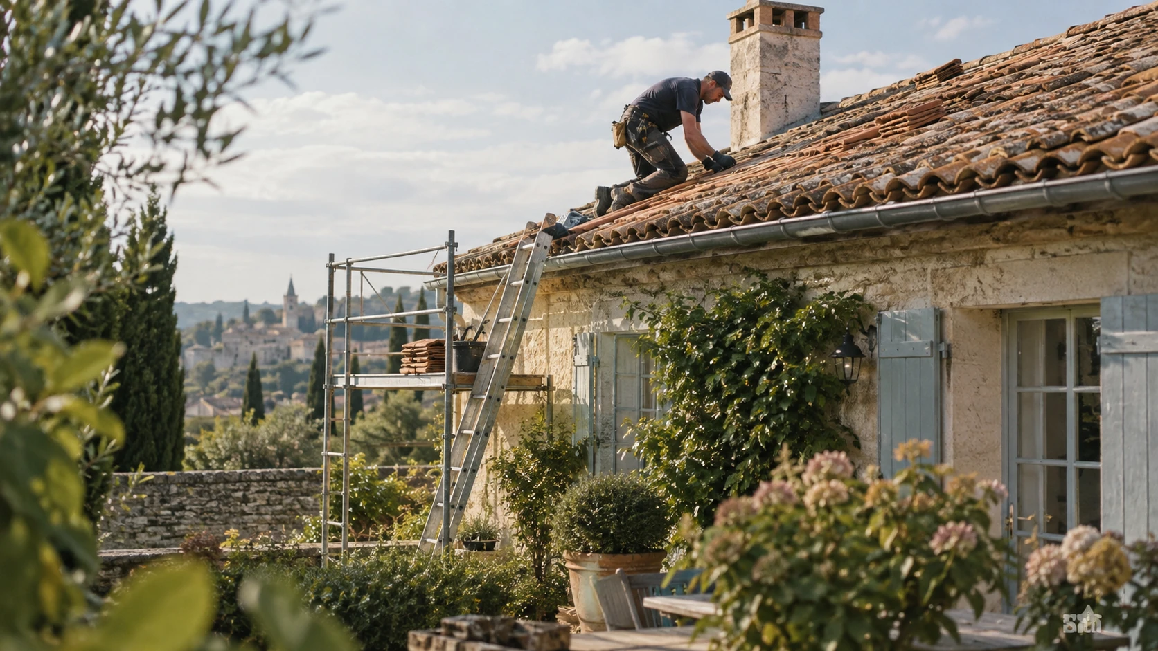 Prestations d’un professionnel de la toiture