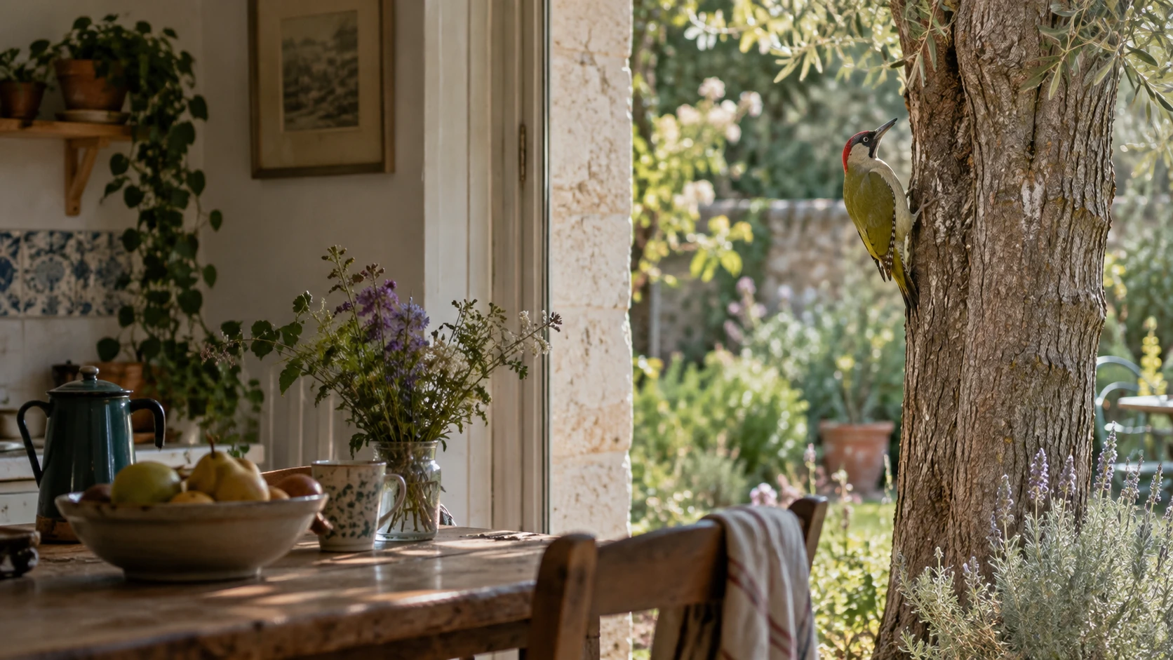 Le pic vert, sentinelle du jardin