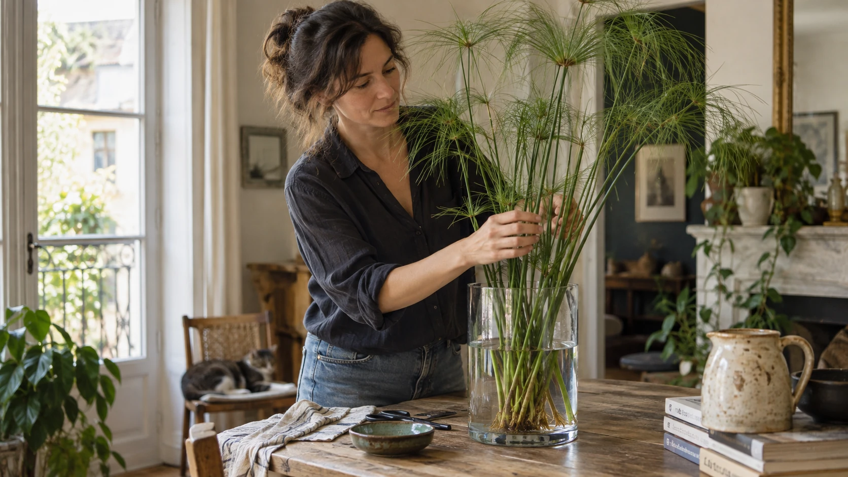 Planter un papyrus dans l’eau